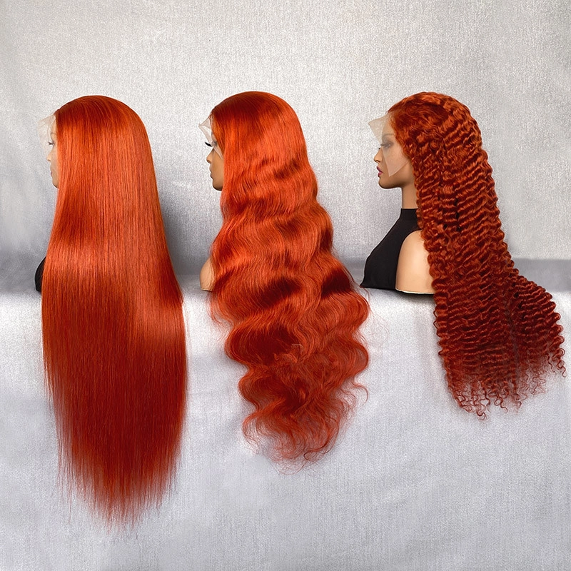 30inch Color As Pic 13x4 Lace Frontal Wig Straight Body Wave Deep Wave Wigs
